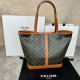 셀린느 Celine 115072 Medium Cabas in Triomphe Canvas and Calfskin Tan 31.5cm