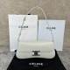 셀린느 Celine 115533 Medium Celine Lola Bag in Shiny Calfskin White 28cm