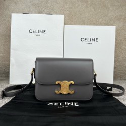 셀린느 Celine 188423 Teen Triomphe Bag in Shiny Calfskin 18.5cm