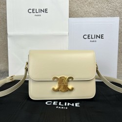 셀린느 Celine 188423 Teen Triomphe Bag in Shiny Calfskin 18.5cm