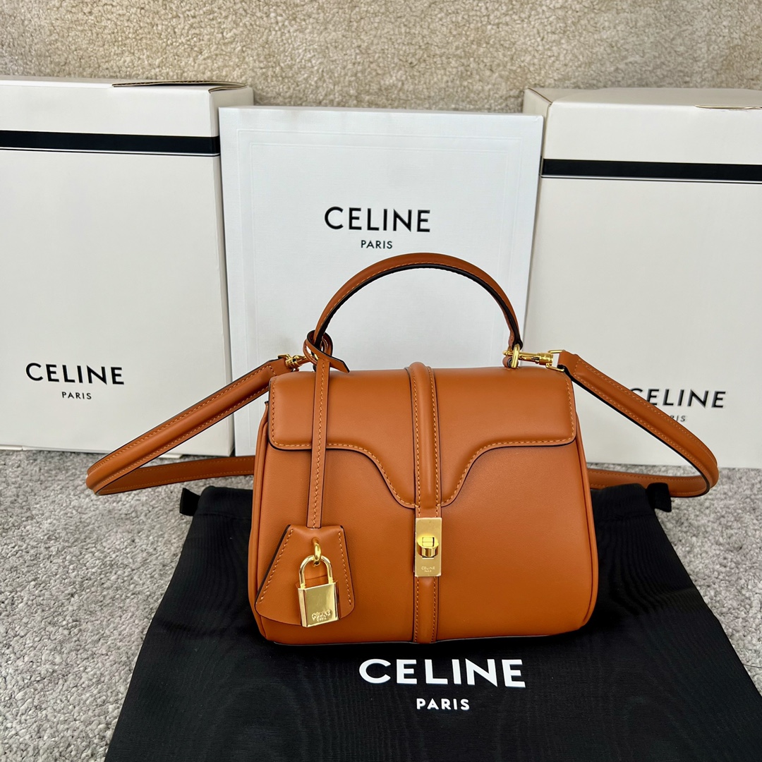 셀린느 Celine 197983 Mini 16 in Satinated Calfskin 17.5cm