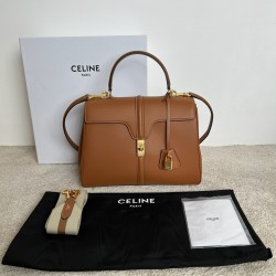 셀린느 Celine 187373 Classique 16 Bag in Satinated Calfskin Black 32cm