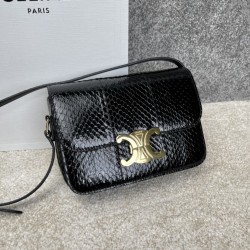 셀린느 Celine 188424 Teen Triomphe Bag in Lizard 18.5cm