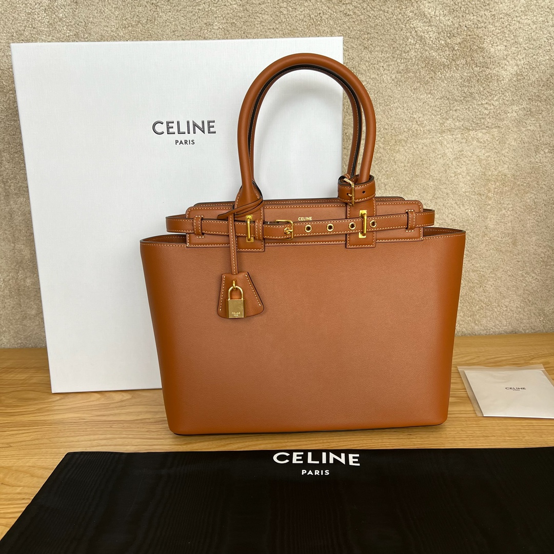 셀린느 Celine 199873 Celine Conti Bag in Supple Calfskin 34cm