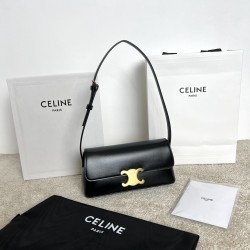 셀린느 Celine 120553 Diane Shoulder Bag in Triomphe Calfskin 24cm
