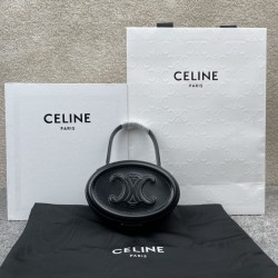 셀린느 Celine 198613 Oval Minaudiere Cuir Triomphe in Smooth Calfskin 14.5cm