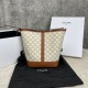 셀린느 Celine 191132 Medium Bucket in Triomphe Canvas and Calfskin