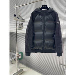프라다 Prada 니트 패딩。