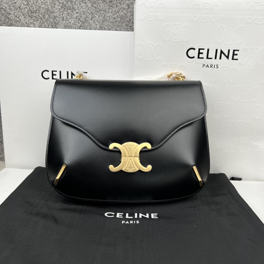 셀린느 Celine 199273 Besace Triomphe in Shiny Calfskin 24.5cm