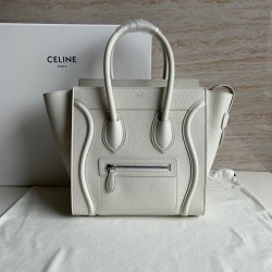 셀린느 Celine 189793 Micro Luggage Handbag in Drummed Calfskin 27cm