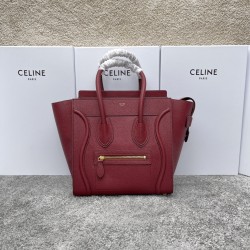 셀린느 Celine 189793 Micro Luggage Handbag in Drummed Calfskin 27cm
