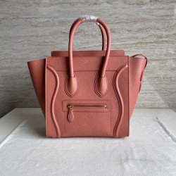 셀린느 Celine 189793 Micro Luggage Handbag in Drummed Calfskin 27cm