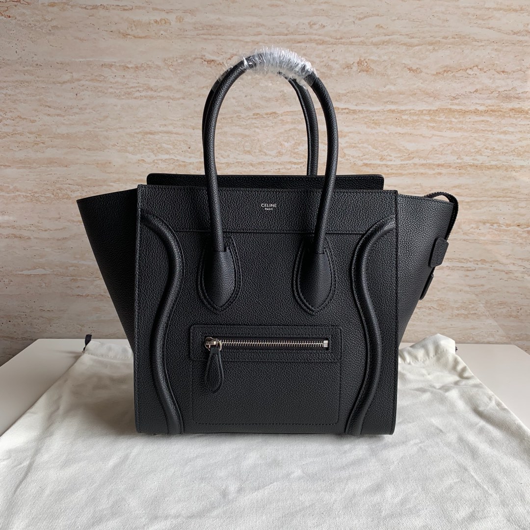 셀린느 Celine 189793 Micro Luggage Handbag in Drummed Calfskin 27cm