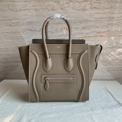 셀린느 Celine 189793 Micro Luggage Handbag in Drummed Calfskin 27cm