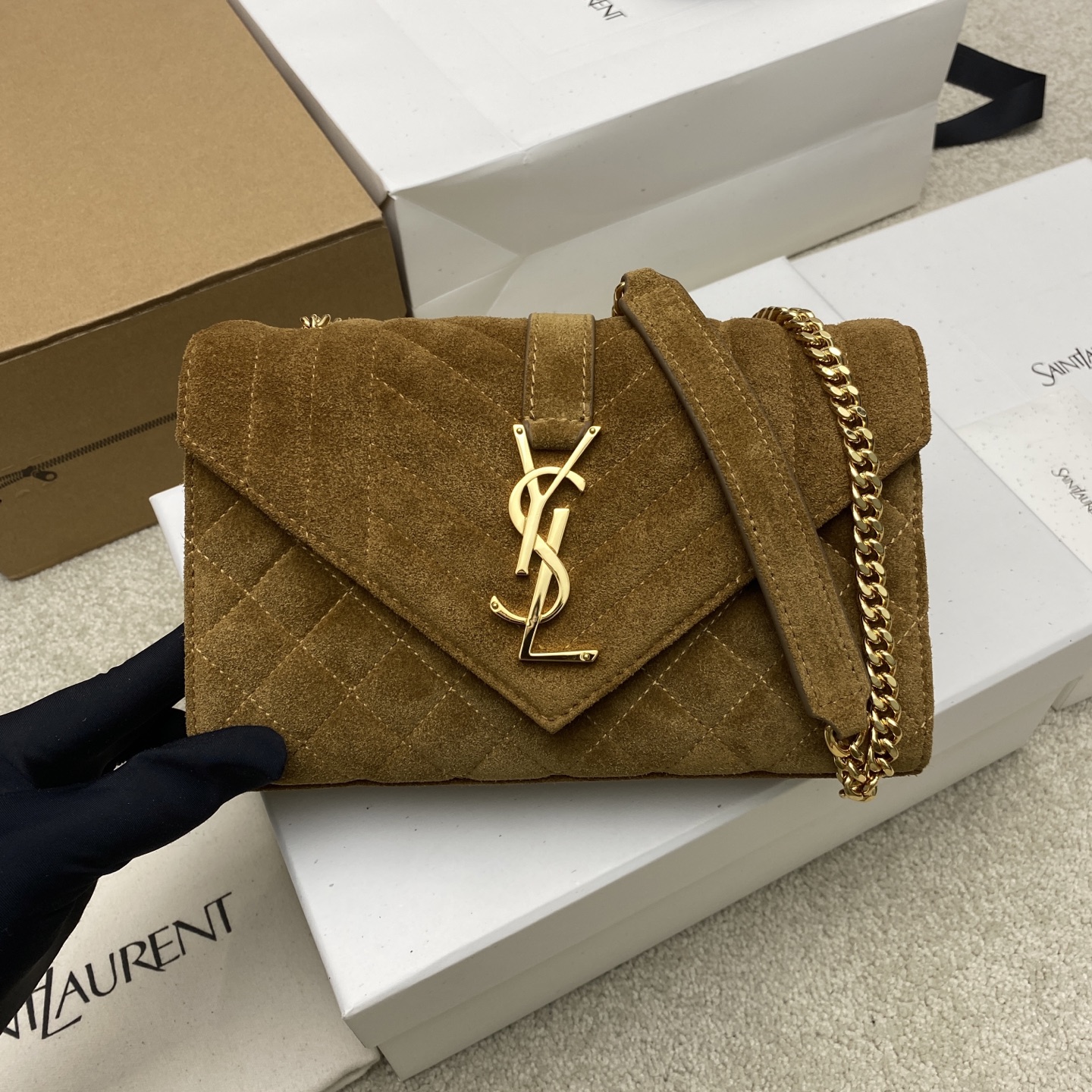 생로랑 Saint laurent/YSL 392745 Cassandra Envelope WOC Crossbody Bag 21cm