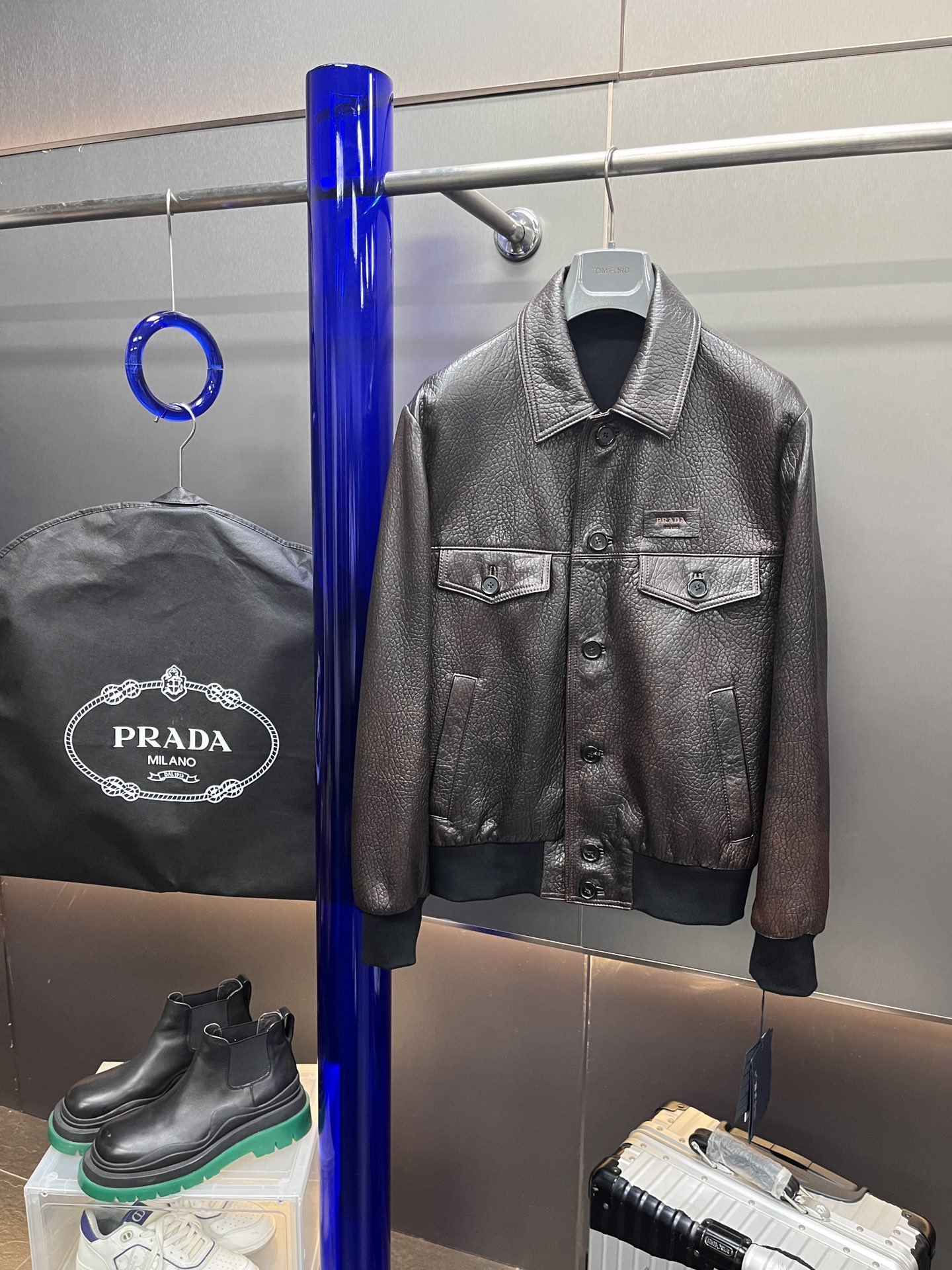 프라다 Prada 레더 재킷