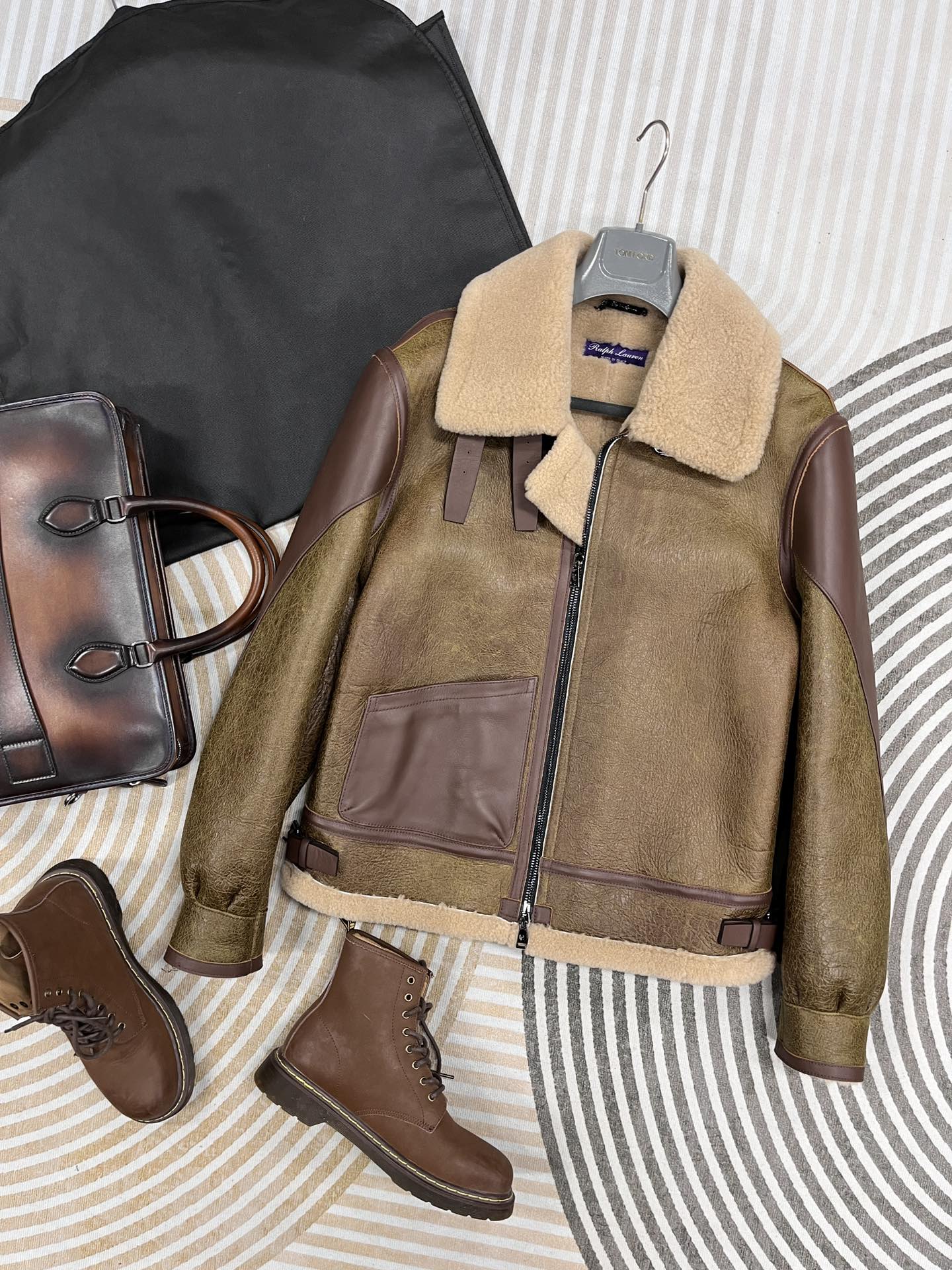 랄프로렌 Ralph Lauren 레더 재킷。