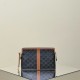 셀린느 Celine 4M1862 Lock Toiletry Pouch in Triomphe Canvas and Calfskin Tan 27cm
