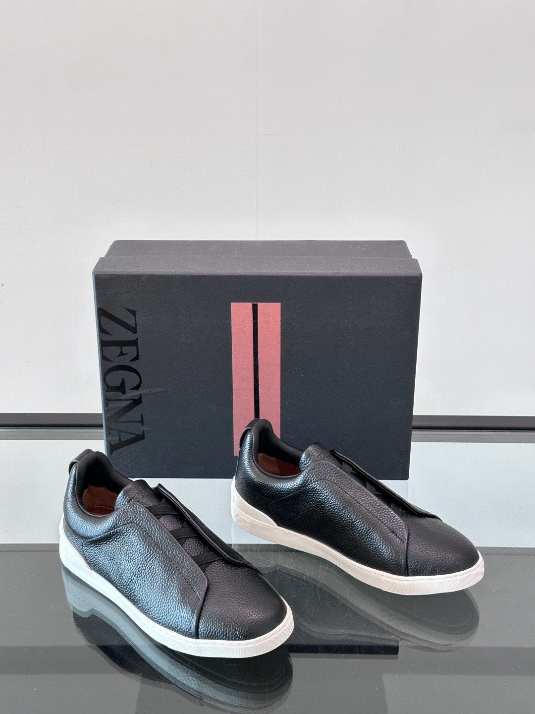 제냐 Zegna Triple Stitch 스니커즈