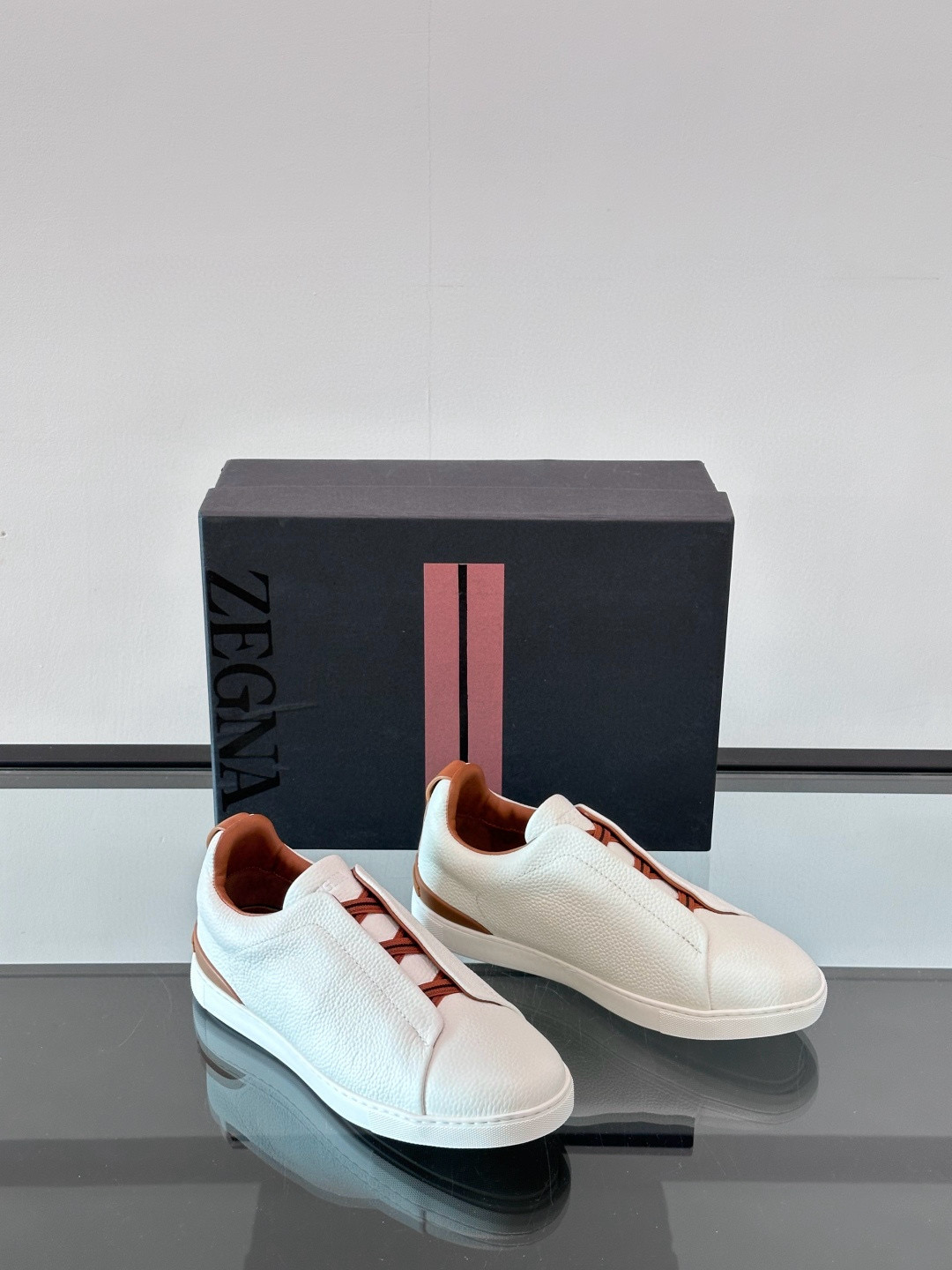 제냐 Zegna Triple Stitch 스니커즈
