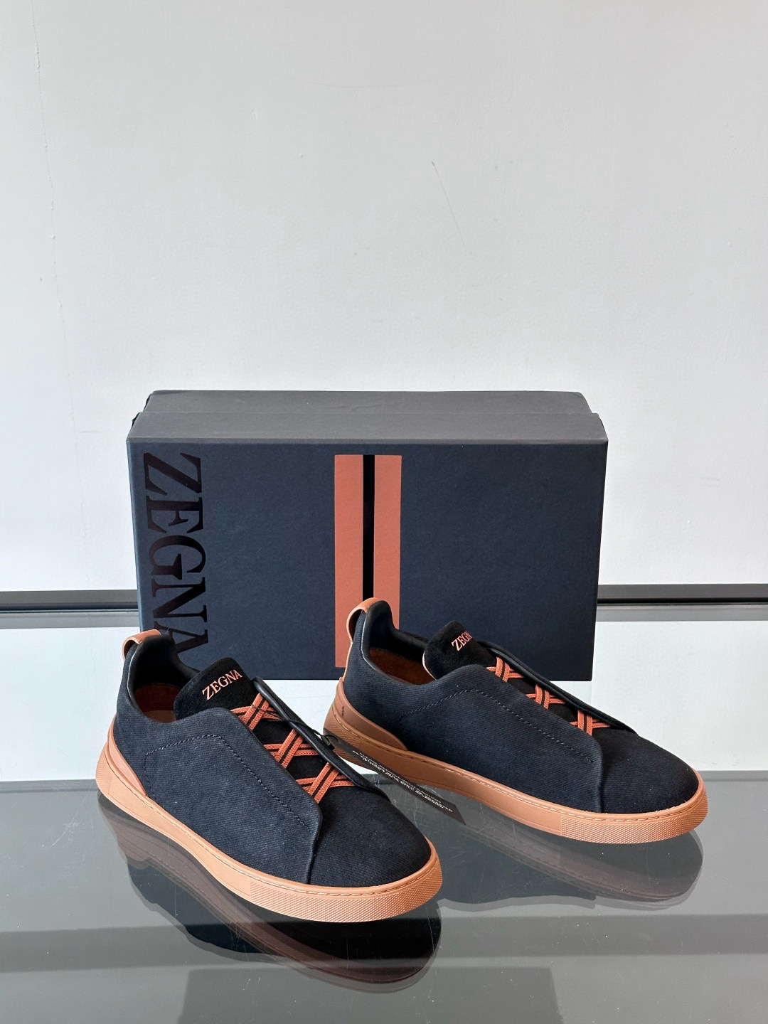 제냐 Zegna Triple Stitch 스니커즈