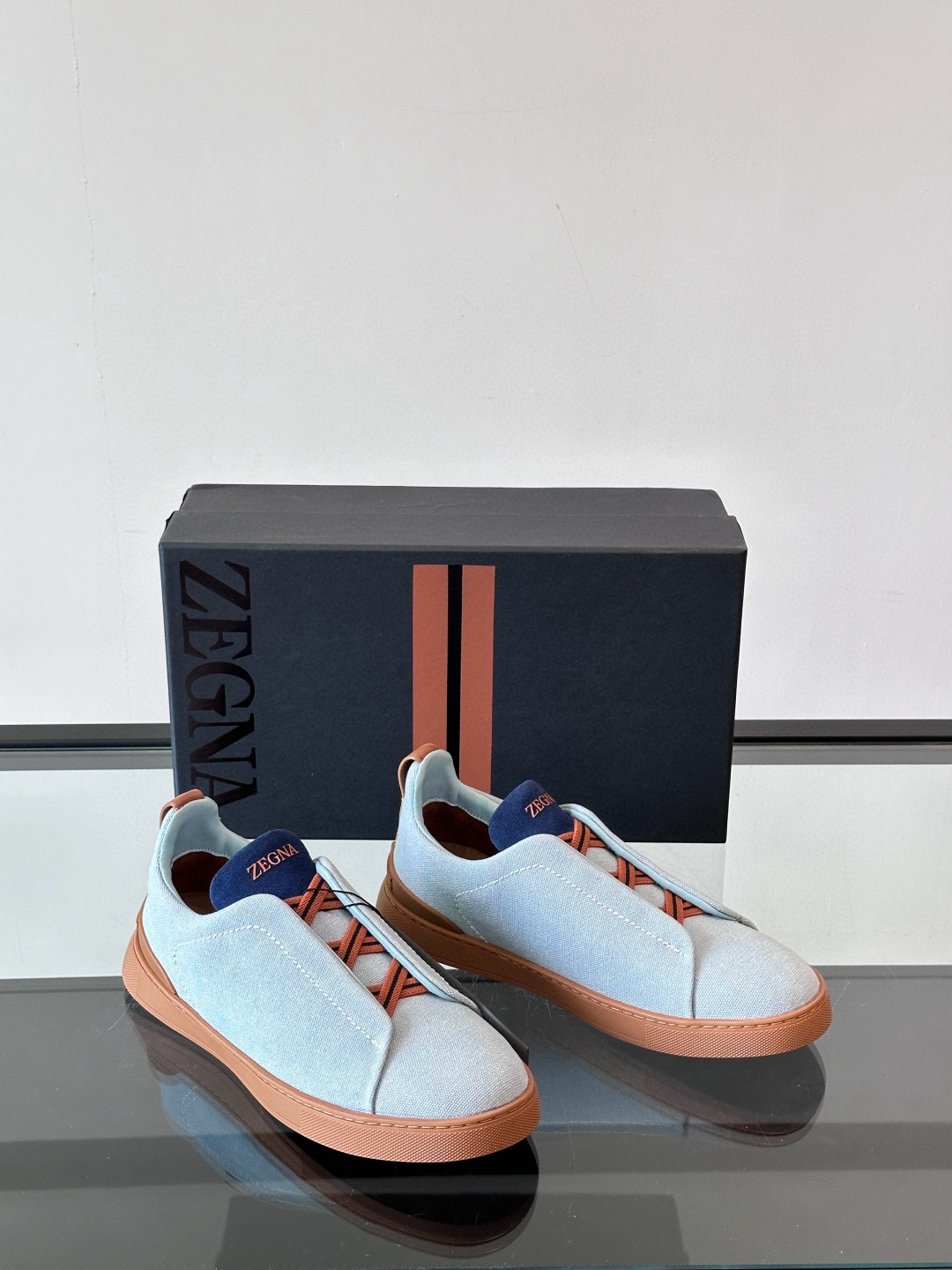 제냐 Zegna Triple Stitch 스니커즈