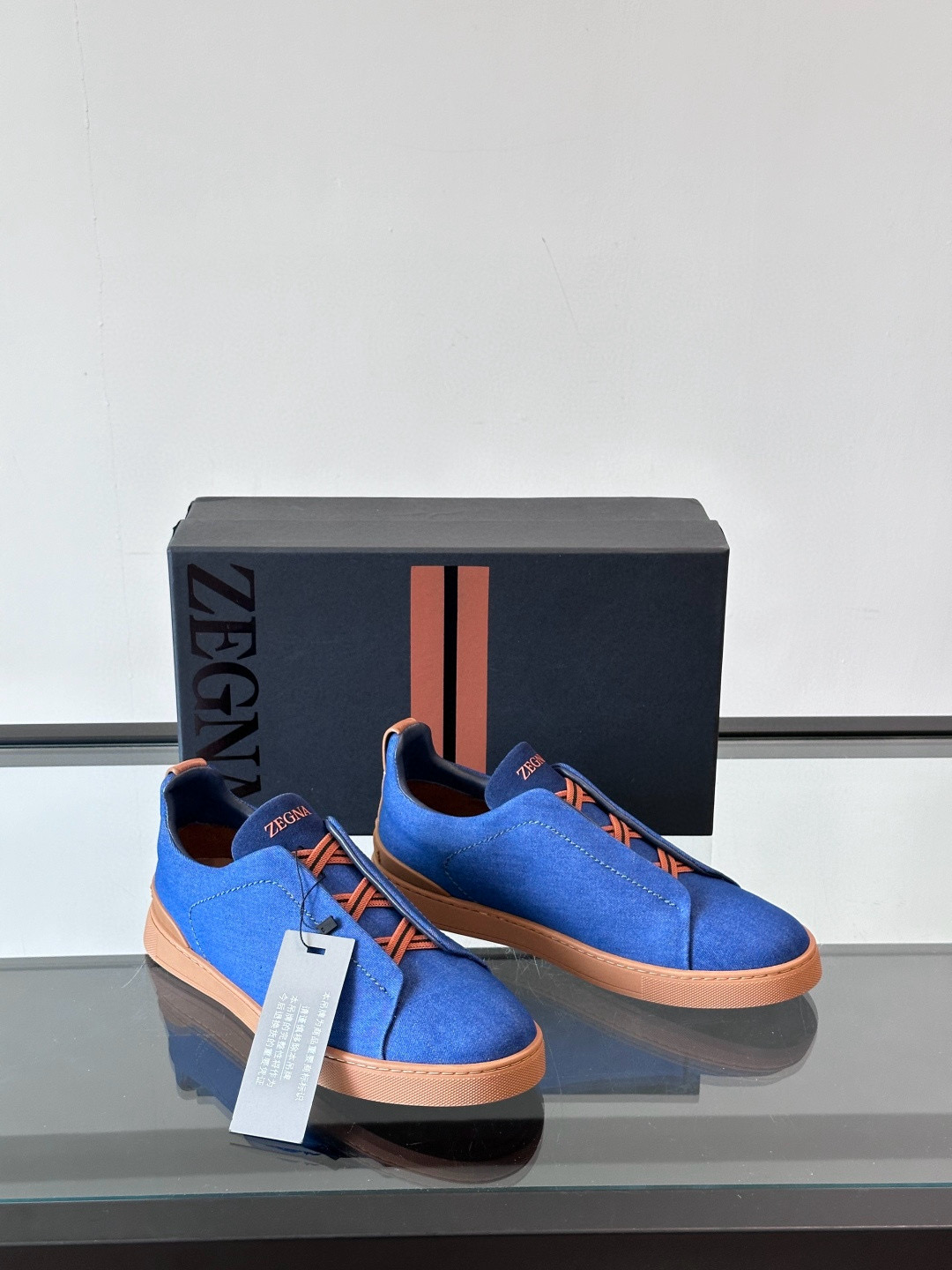 제냐 Zegna Triple Stitch 스니커즈