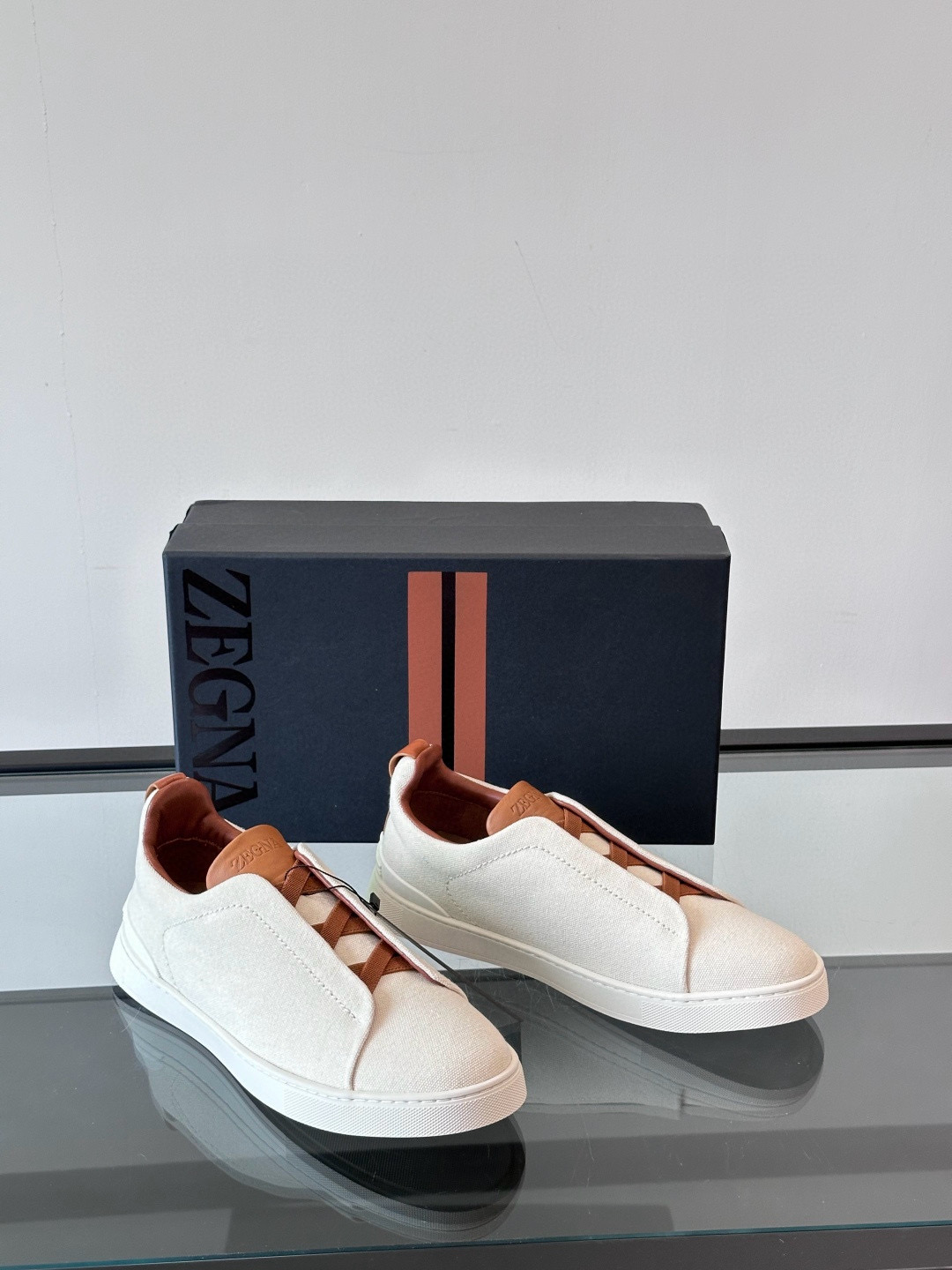 제냐 Zegna Triple Stitch 스니커즈