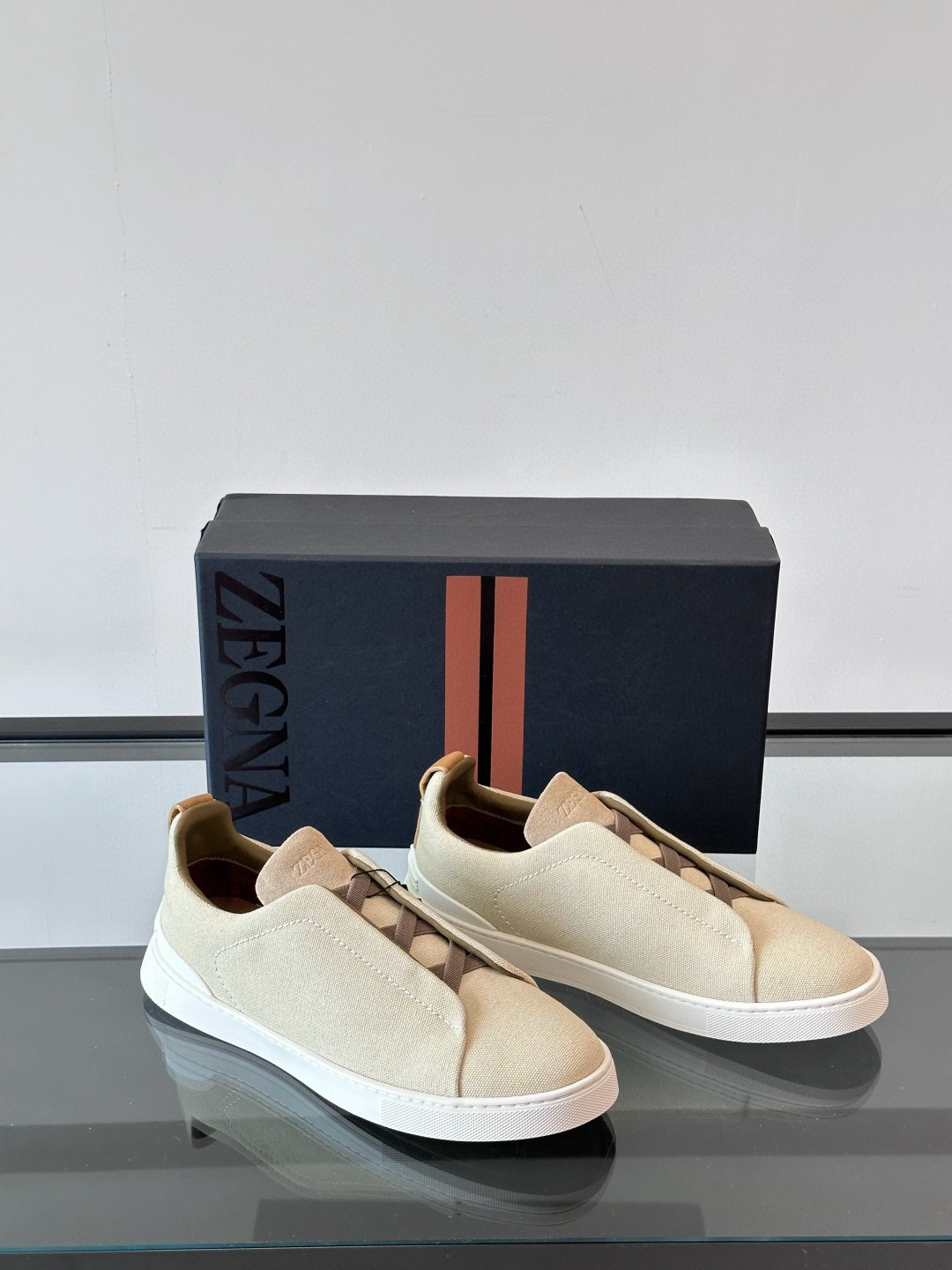 제냐 Zegna Triple Stitch 스니커즈