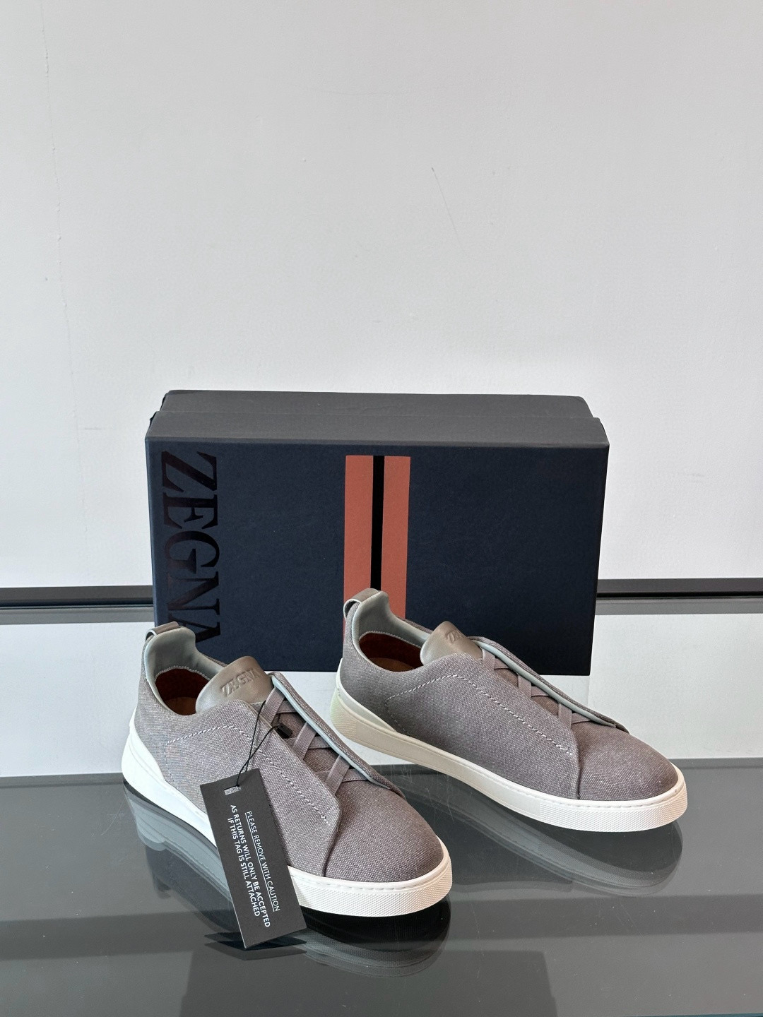 제냐 Zegna Triple Stitch 스니커즈