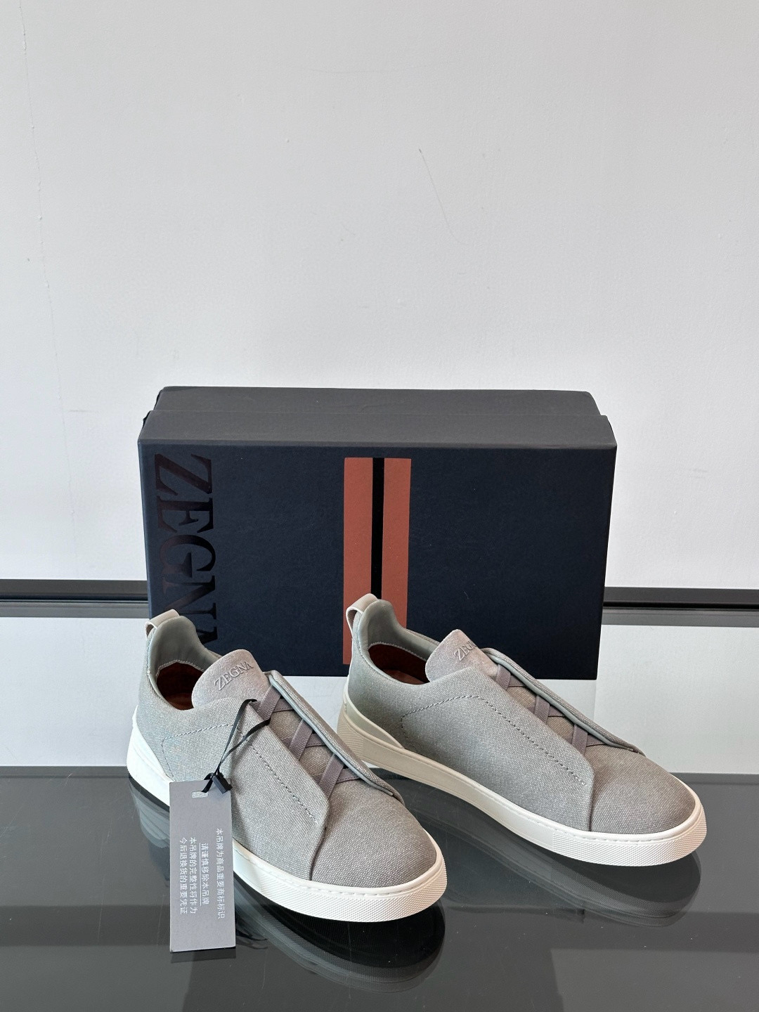 제냐 Zegna Triple Stitch 스니커즈