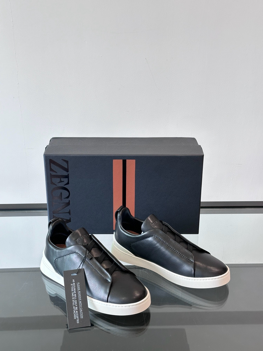 제냐 Zegna Triple Stitch 스니커즈