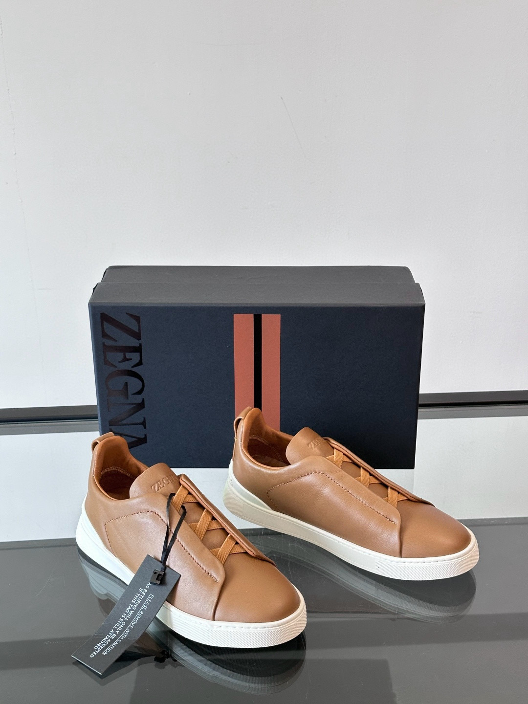 제냐 Zegna Triple Stitch 스니커즈