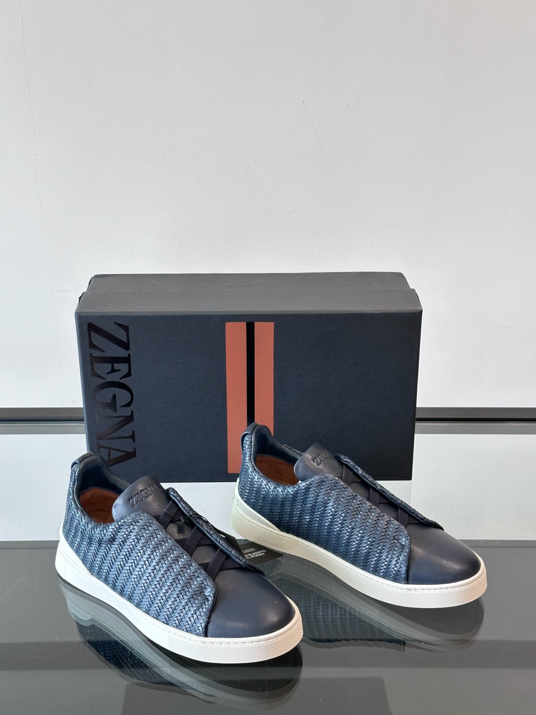 제냐 Zegna Triple Stitch 스니커즈