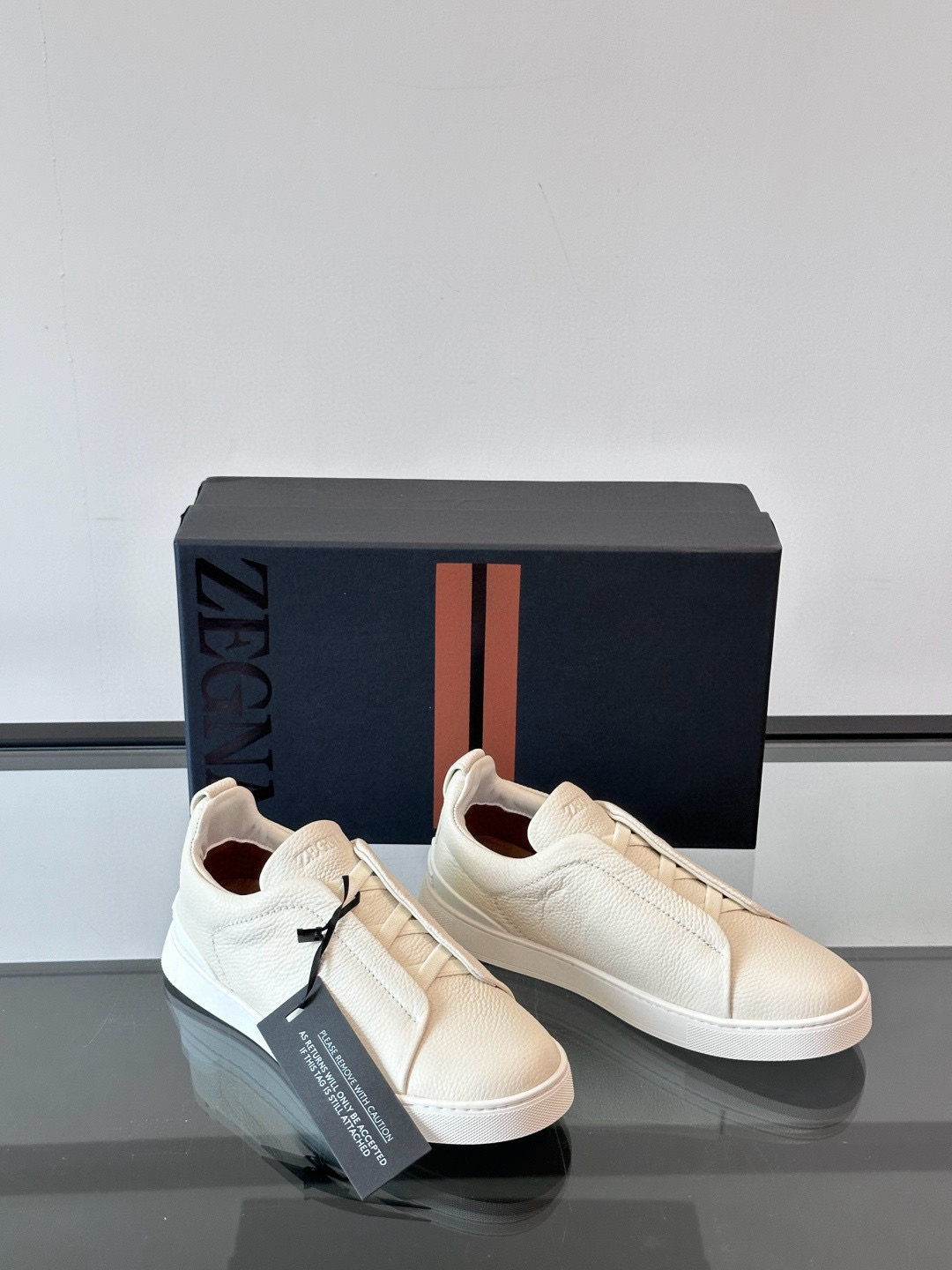 제냐 Zegna Triple Stitch 스니커즈