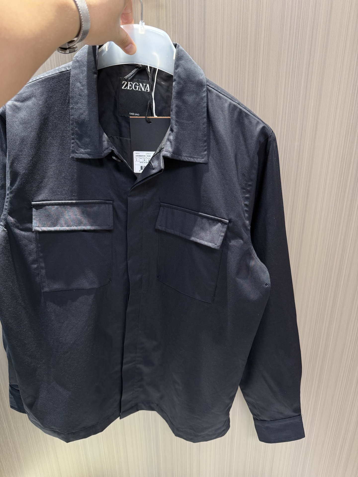 제냐 Zegna Oasi Lino 긴팔 셔츠