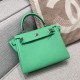 에르메스 Hermes Kelly 25cm Germany Leather 0Z Vert Comics/silver