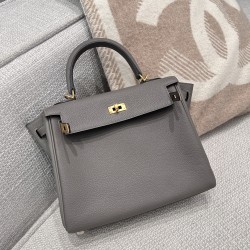 에르메스 Hermes Kelly 25cm Germany Leather OL Gris Meyer/gold