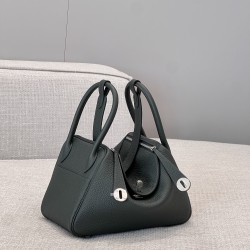 에르메스 Hermes Lindy 26cm Germany Leather 6O Vert Cypress/silver