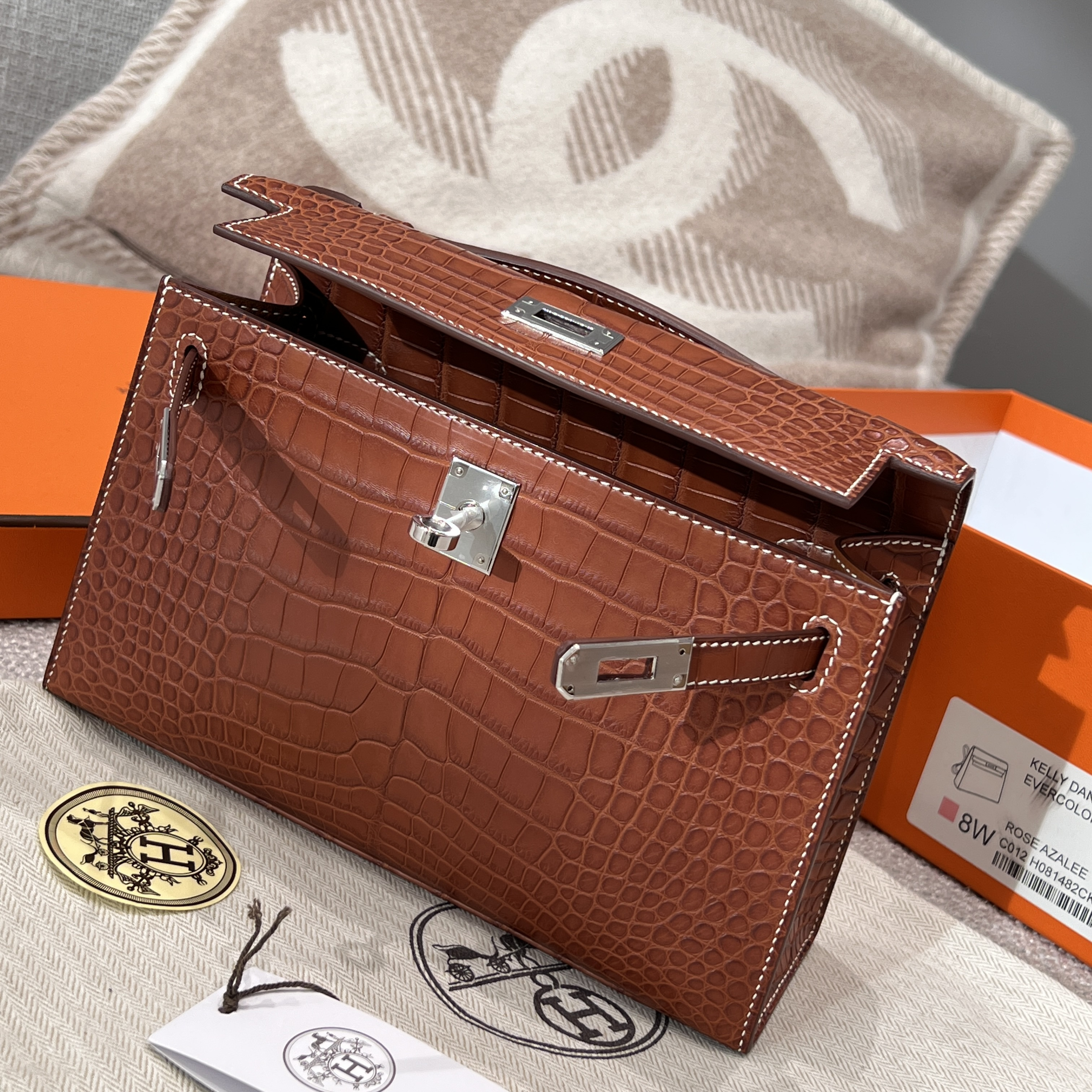 에르메스 Hermes Mini Kelly Fauve Barenia Alligator crocodile