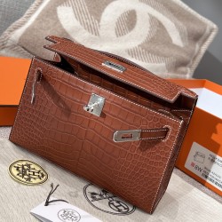 에르메스 Hermes Mini Kelly Fauve Barenia Alligator crocodile