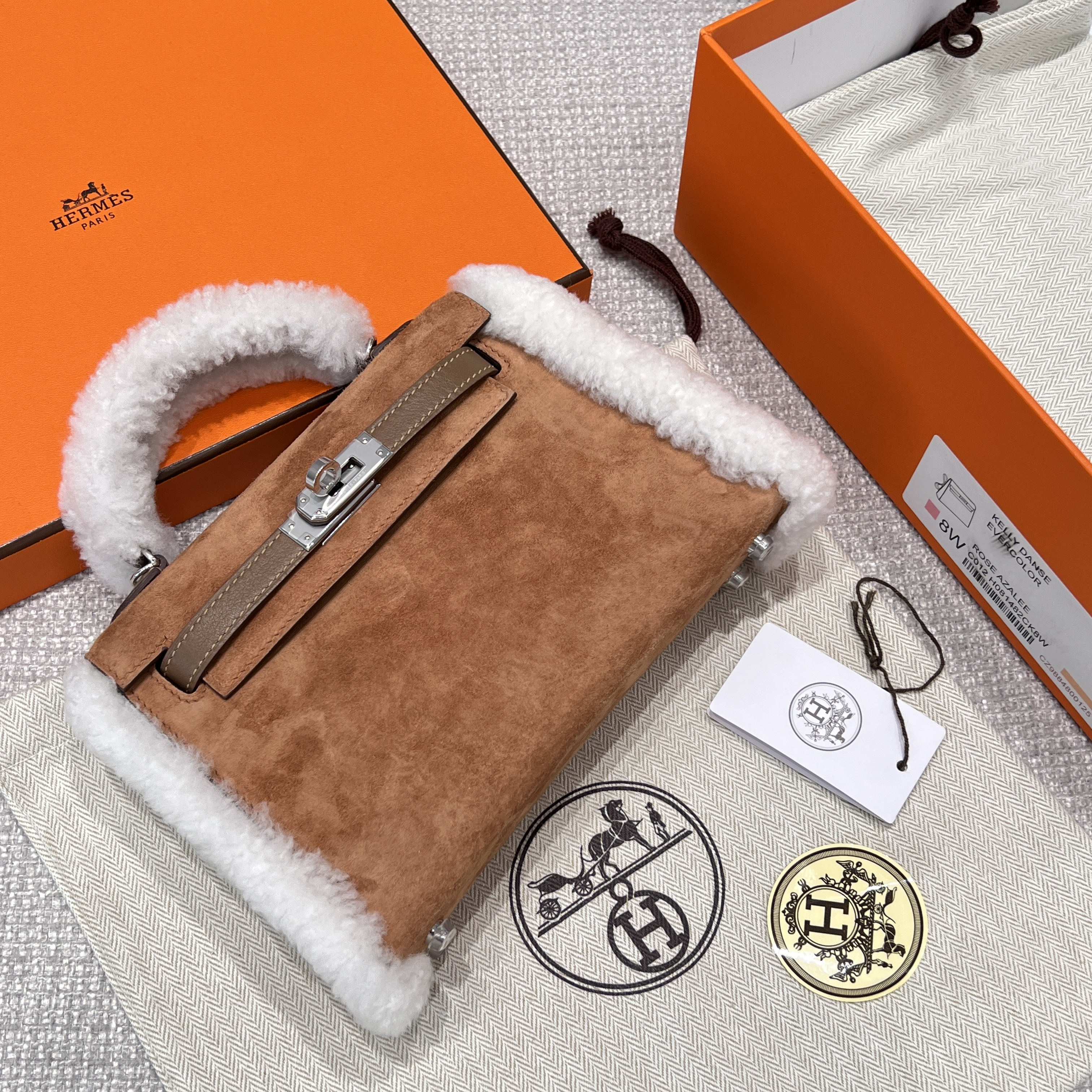 에르메스 Hermes Mini Kelly Teddy 37 Gold/silver