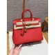 에르메스 Hermes Birkin 25cm Togo 05 Rouge Radieux/gold