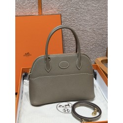 에르메스 Hermes Bolide 27cm Epsom 18 Etoupe/gold