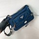프라다 Prada 2VH192 스피드록 리나일론 및 가죽 숄더백 28cm