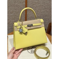 에르메스 Hermes Kelly 25cm Epsom 9R Lime/silver