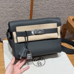 에르메스 Hermes Kelly Messenger 24cm Togo 85 Aessenger/silver