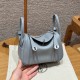 에르메스 Hermes Mini Lindy 19cm Swift P0 Girs Pantin/silver