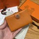 에르메스 Hermes R.M.S Card Holder 10.5cm Evercolor i9 Apricot and 37 Gold/enamel Fittings