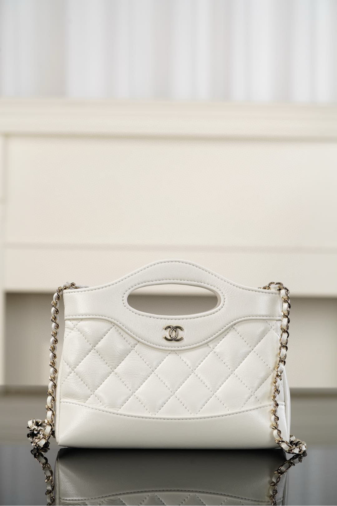 샤넬 Chanel 24S 31Shopping Bag Nano AP3656 White gold 20.5cm